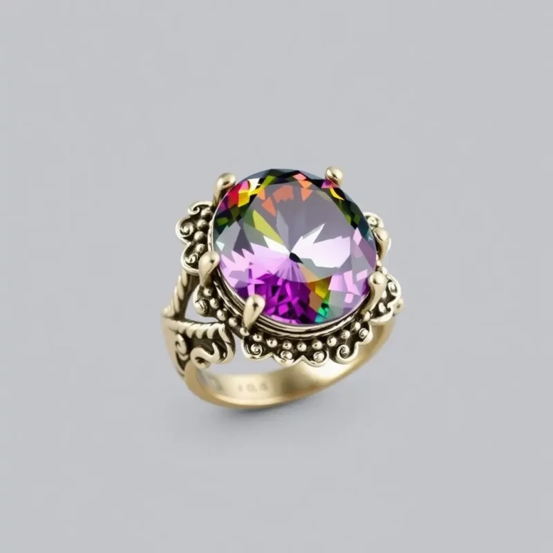 Artisan Gold Ring with Gemstone